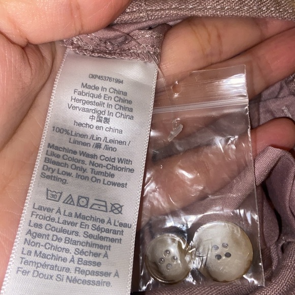 NWT Madewell Linen Long Pleated Shorts - Picture 4 of 4